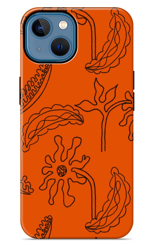 Mountain Flower Orange iPhone Case